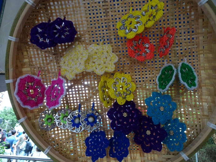 部落媽媽手作的拉環耳環